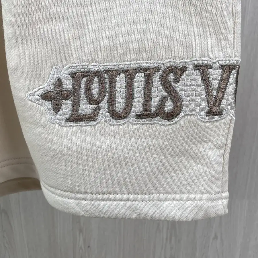 Louis Men's Casual Embroidered Shorts with Pure Cotton Left Side Flower Trim Design