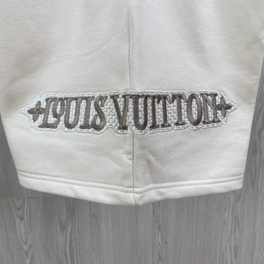 Louis Men's Casual Embroidered Shorts with Pure Cotton Left Side Flower Trim Design