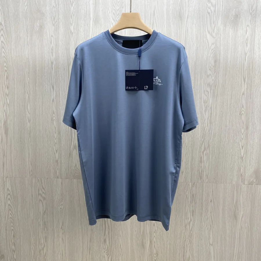 P185 PD Classic Letter Print Three Tone Short Sleeve T Shirt