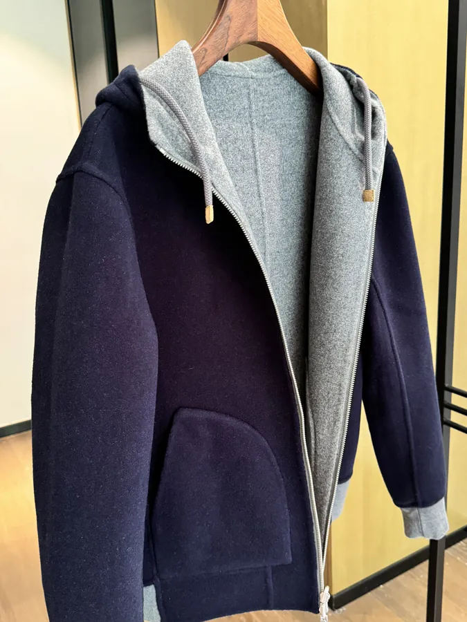 Brunello Cucinelli BC Double Face Cashmere Hoodie