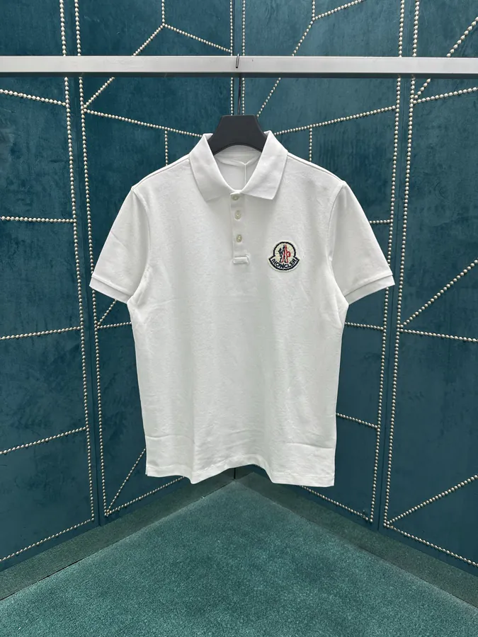 Monte 25ss New Cotton Canvas Polo Shirt with Logo Patch