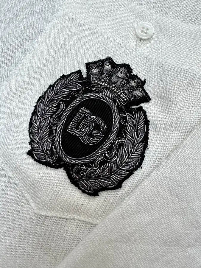 Italian Holiday Mens 25ss New Pattern Embroidered Linen
