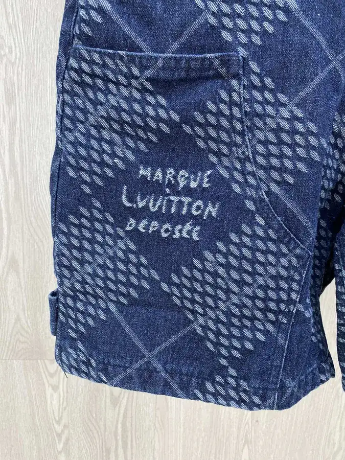 V25ss Diamond Pattern Workwear Pocket Denim Shorts