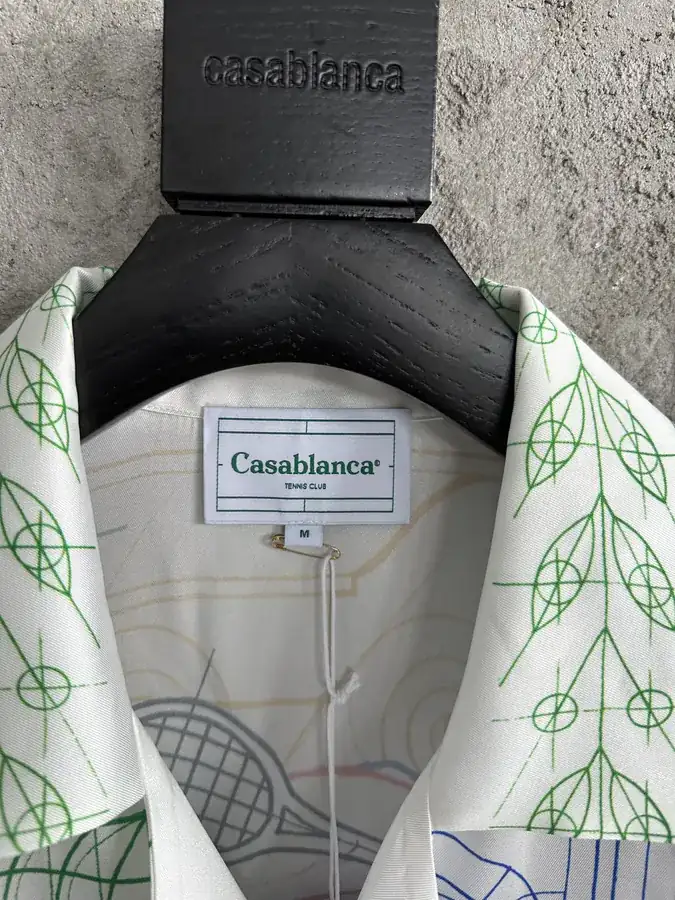 CASABLANCA 2024SS Silk Shirt with Sketch Pattern