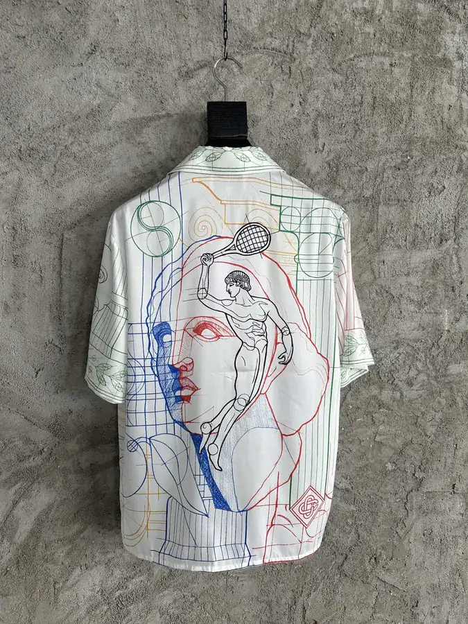 CASABLANCA 2024SS Silk Shirt with Sketch Pattern