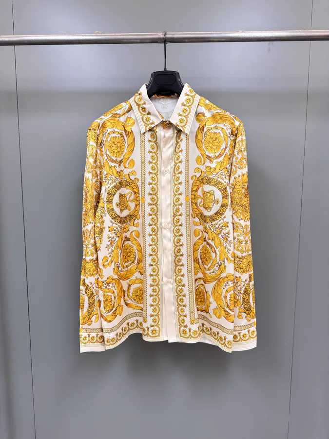 P300 Barocco Silk Shirt Long Sleeve Blouse