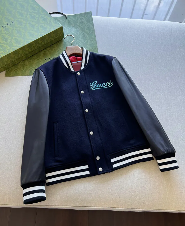 GG Baseball in Navy Blue Wool