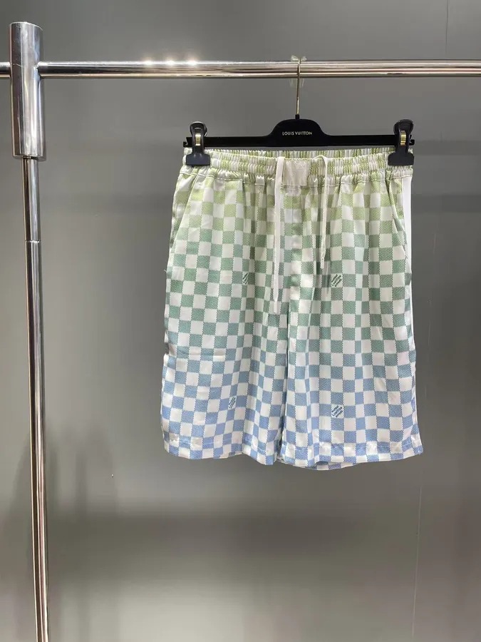 Liu Ji New Damier Gradient Print Shorts