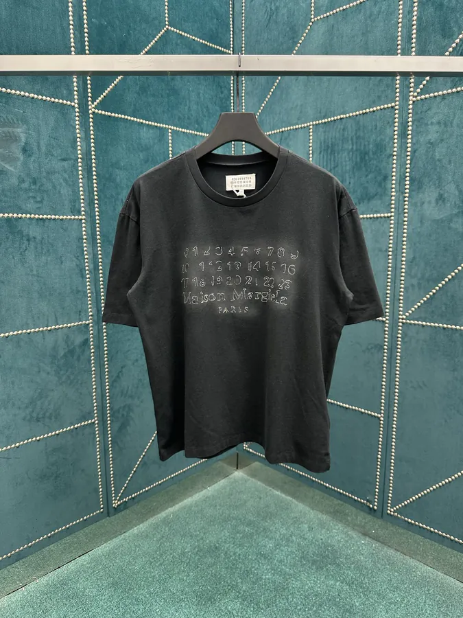 150 Maje 25ss New Embroidered Logo Loose Short Sleeve T shirt