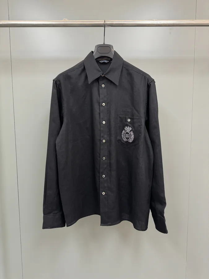 Italian Holiday Menswear 25ss New Pattern Embroidered Linen