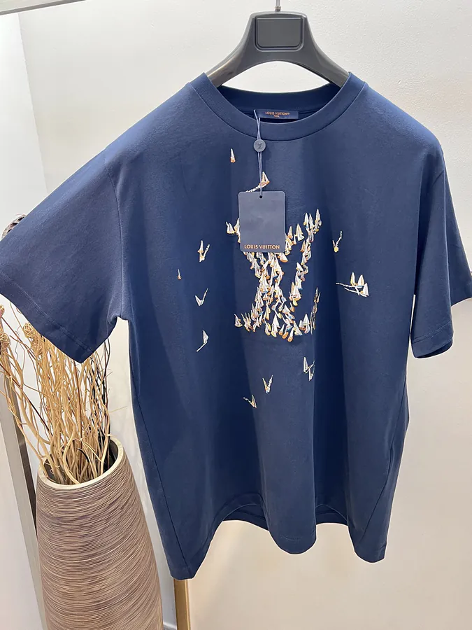 Louis Vuitton Regatta T Shirt Blue and White Unisex