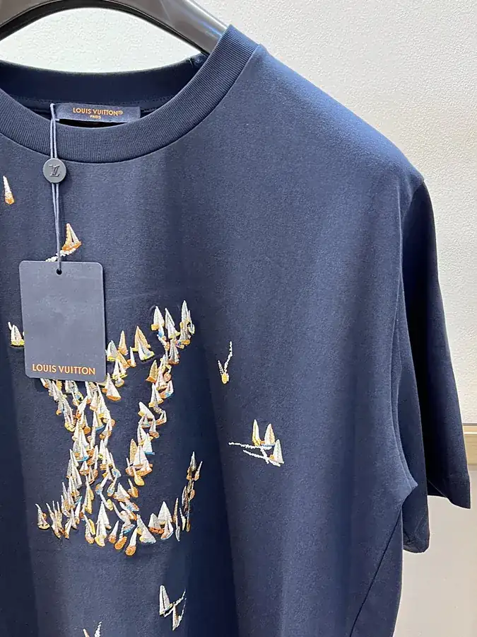Louis Vuitton Regatta T Shirt Blue and White Unisex