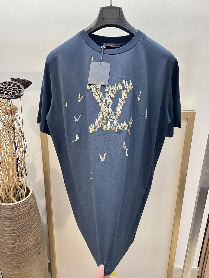 Louis Vuitton Regatta T Shirt Blue and White Unisex