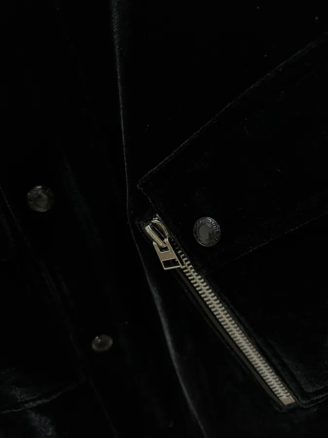 TOMFORD Leather Jacket with Velvet Lining and Geometric Quilting