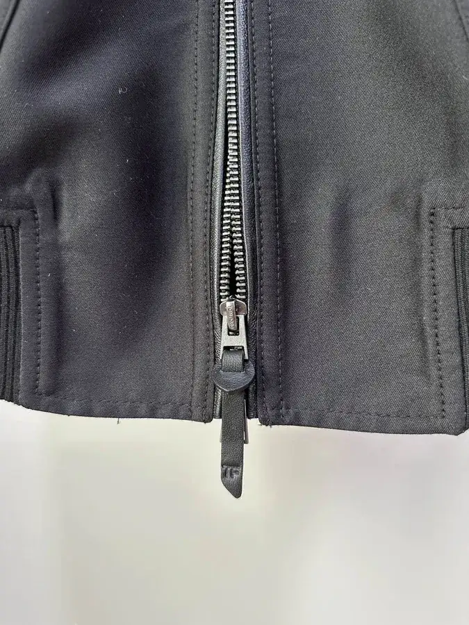 TOM F New Jacket with Genuine Leather and Oil Edge Detail