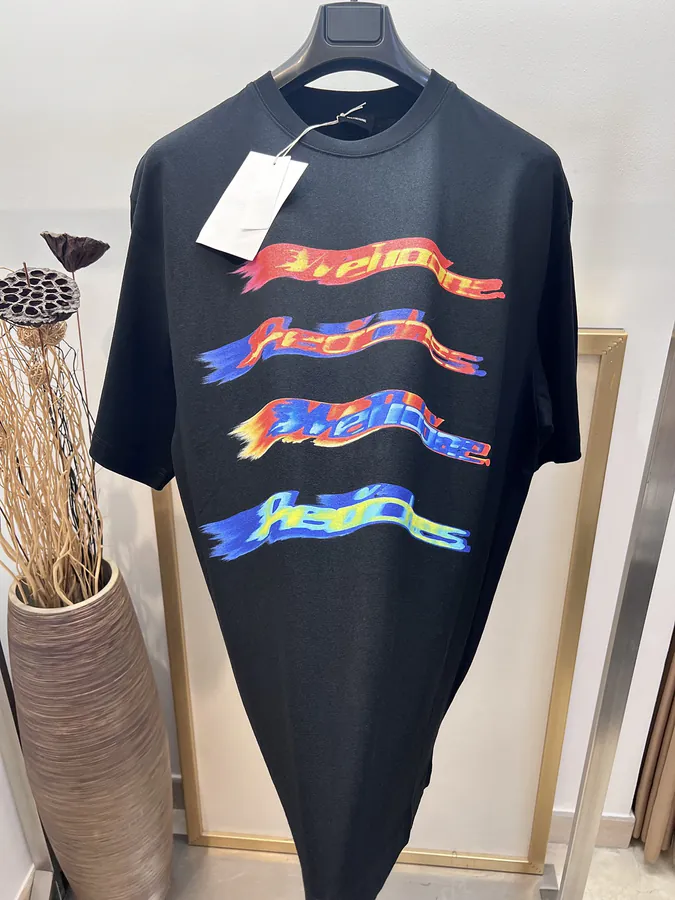 WellDone 2025FW Graduated Conley Spray Multi color 3D Print Loose Fit T shirt