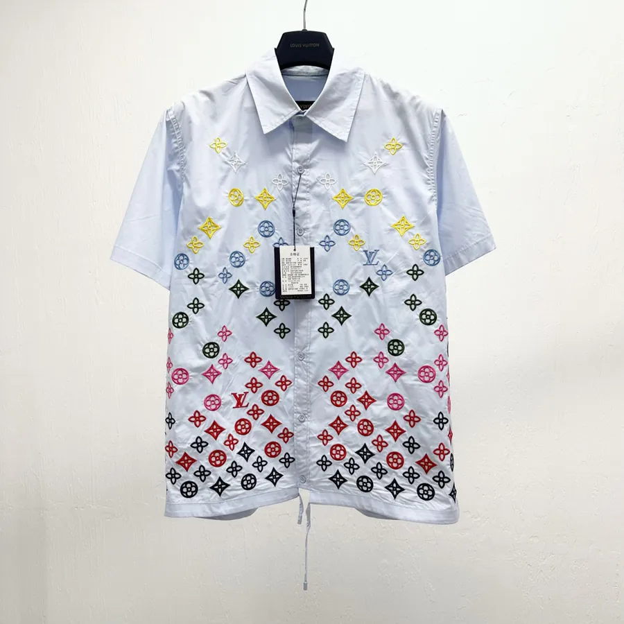 1V Embroidered Short Sleeve Shirt