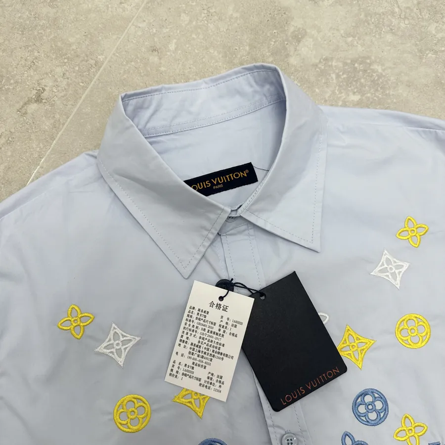 1V Embroidered Short Sleeve Shirt