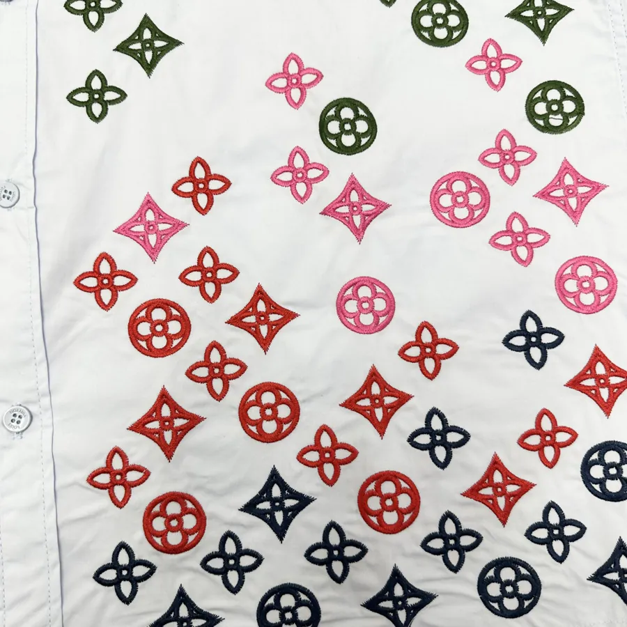1V Embroidered Short Sleeve Shirt