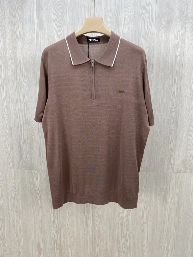 ZEG Premium Knit Tee with Zipper Detail