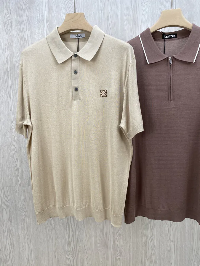 LW Classic Logo Embroidery Polo Shirt Apricot
