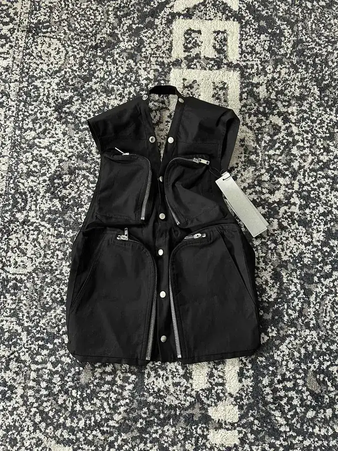 Rick Owens 2024SS Oversized Utility Vest with Multiple Pockets