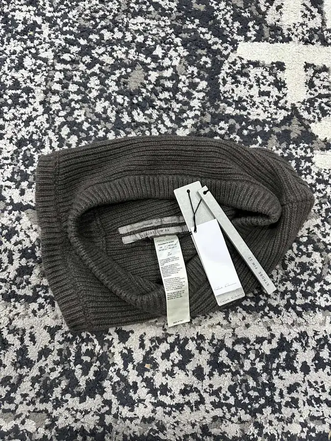 Rick Owens 2023SS Autumn New Wool Cap (Balaclava) One Size, Two Colors