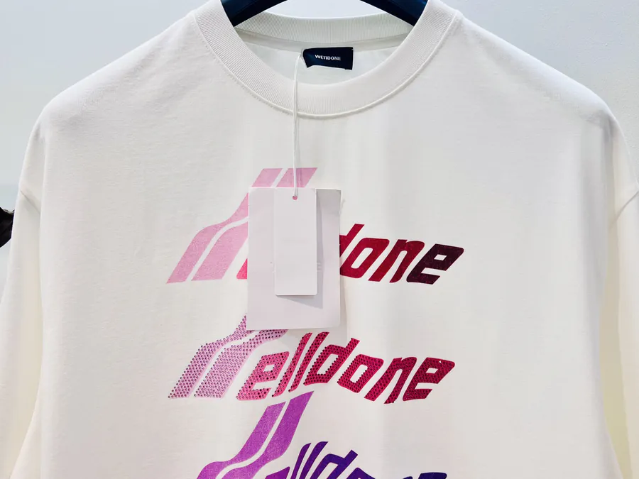Welldone 2025FW Gradual Print Glitter T Shirt