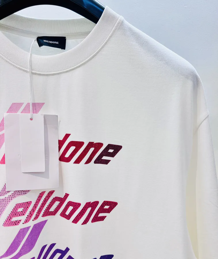 Welldone 2025FW Gradual Print Glitter T Shirt
