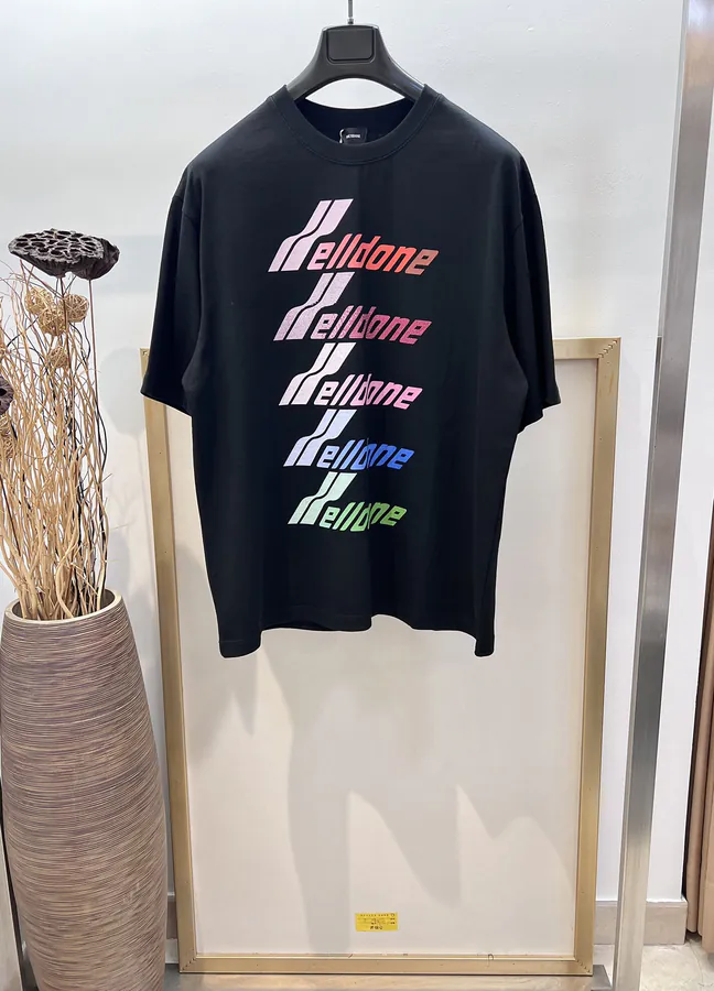 Welldone 2025FW Gradient Print Glitter T Shirt