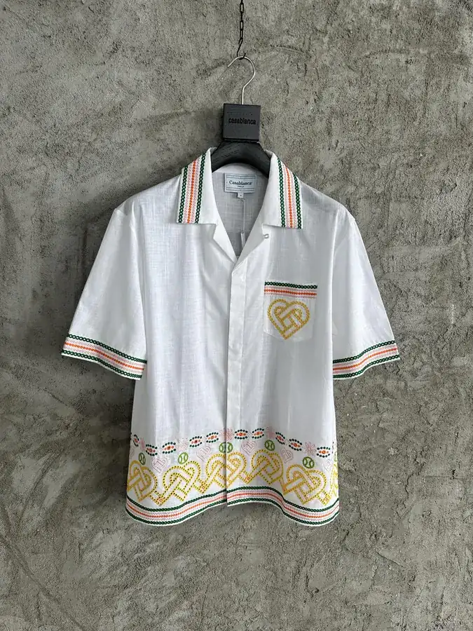 CASABLANCA 2024SS Heart Embroidery Linen Dress