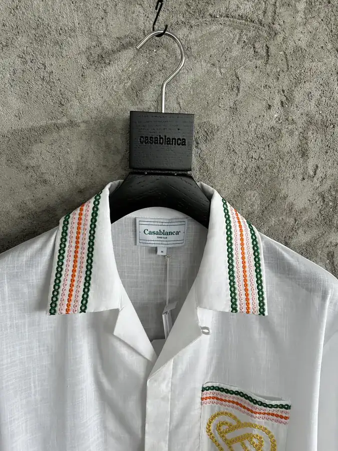CASABLANCA 2024SS Heart Embroidery Linen Dress