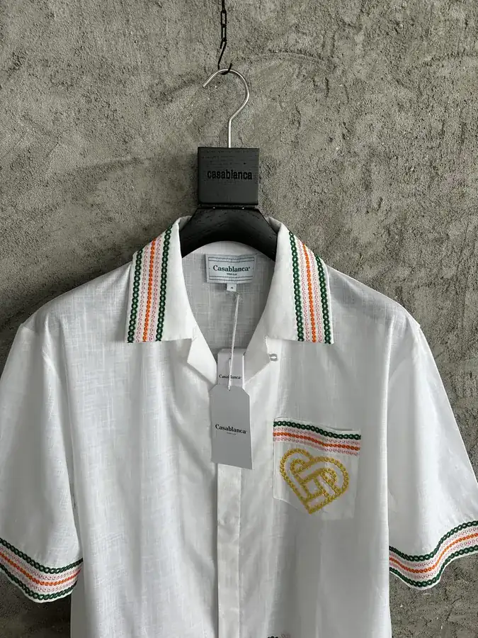 CASABLANCA 2024SS Heart Embroidery Linen Dress
