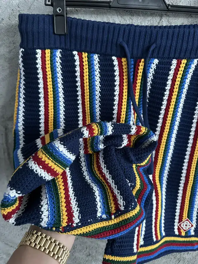 CASABLANCA 2025SS Yellow Striped Shorts