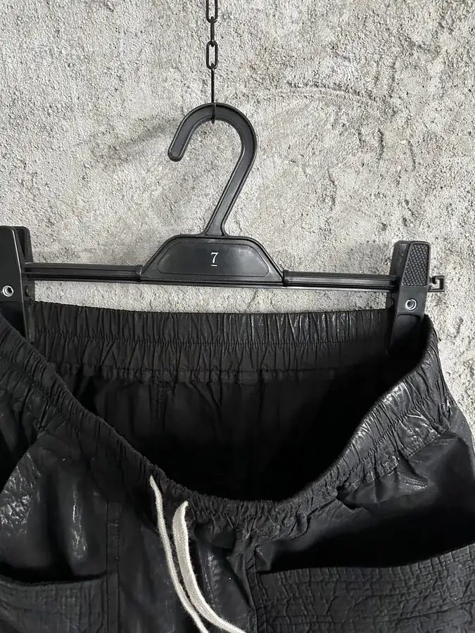Rick Owens DEKSHDW 2025SS腊面双环阔腿裤