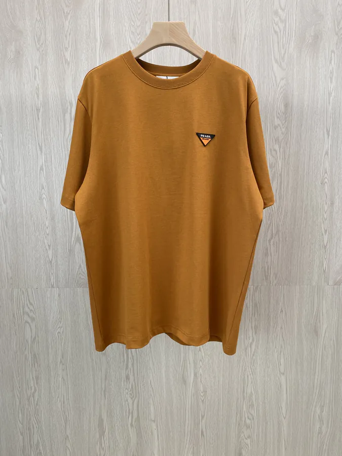 PD Early Spring New Collection Four Color Triangular Silicone Logo Short Sleeve T Shirt