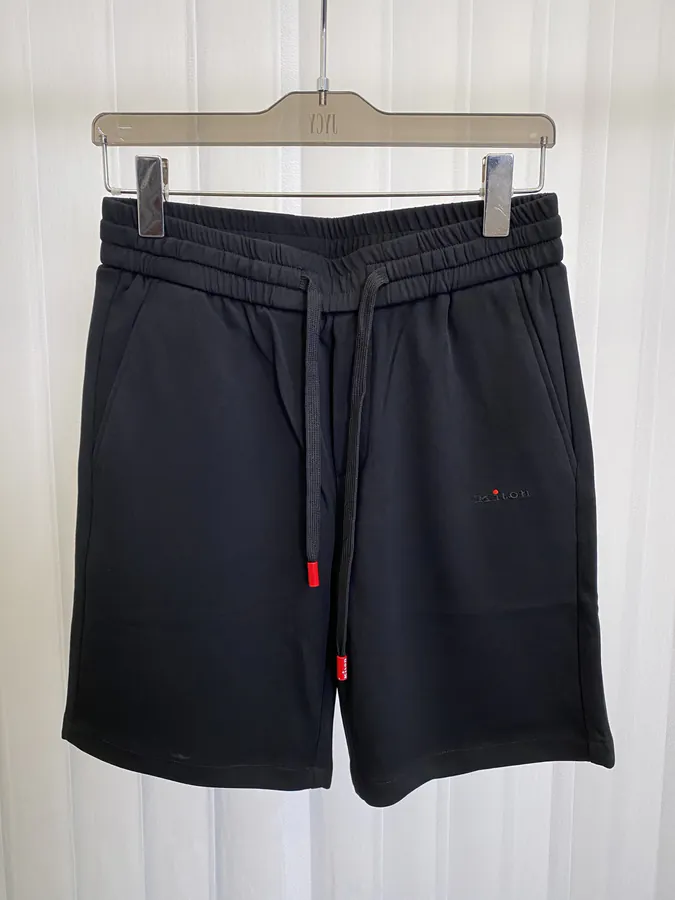 Kiton Summer Side Letter Print Logo Men's Casual Shorts