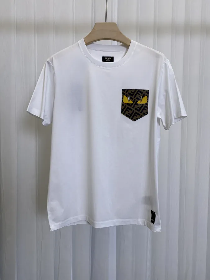 FE&NDI 25春夏 New Collection Patch Pocket Metal FF Label Short Sleeve T shirt