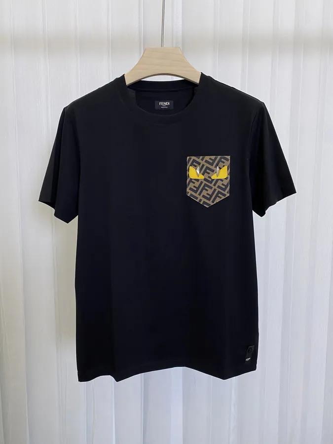 FE&NDI 25春夏 New Collection Patch Pocket Metal FF Label Short Sleeve T shirt