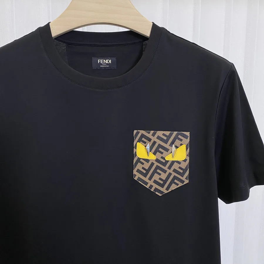 FE&NDI 25春夏 New Collection Patch Pocket Metal FF Label Short Sleeve T shirt