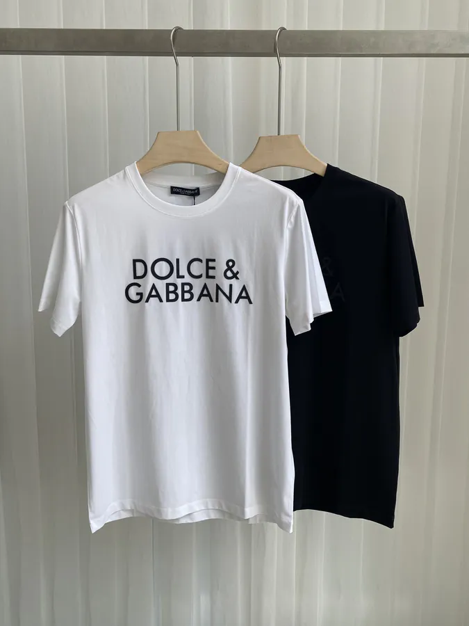 Dolce&Gabbana 25 Spring Summer New Collection Letter 3D Print Logo Short Sleeve T Shirt