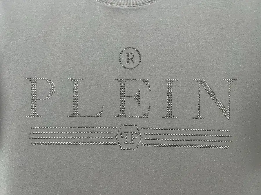 PHILIPP PLEIN PLEIN TATTOO Crystal Logo Short Sleeve T Shirt