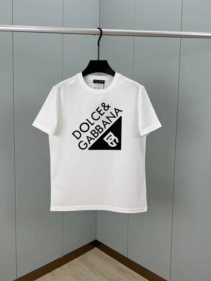 Dolce&Gabbana Spring/Summer 2025 New Collection Letter Print Short Sleeve T Shirt