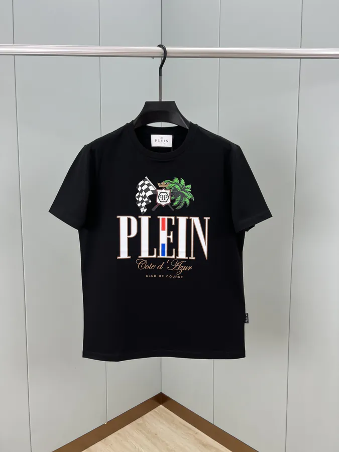 PHILIPP PLEIN 25 Spring Summer New Mens Côte d'Azur Digital Print Logo T Shirt