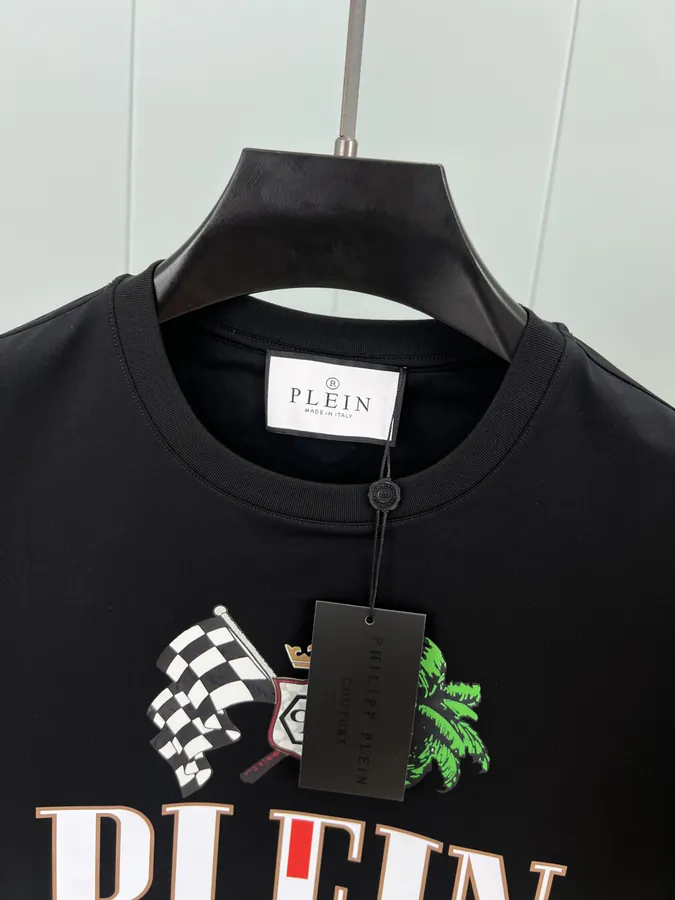 PHILIPP PLEIN 25 Spring Summer New Mens Côte d'Azur Digital Print Logo T Shirt