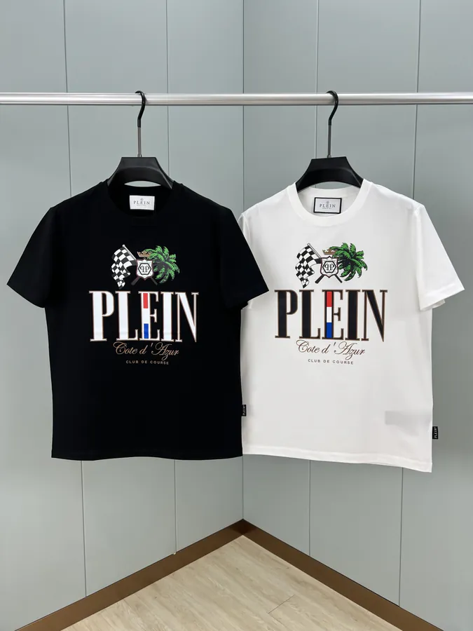 PHILIPP PLEIN 25 Spring Summer New Mens Côte d'Azur Digital Print Logo T Shirt