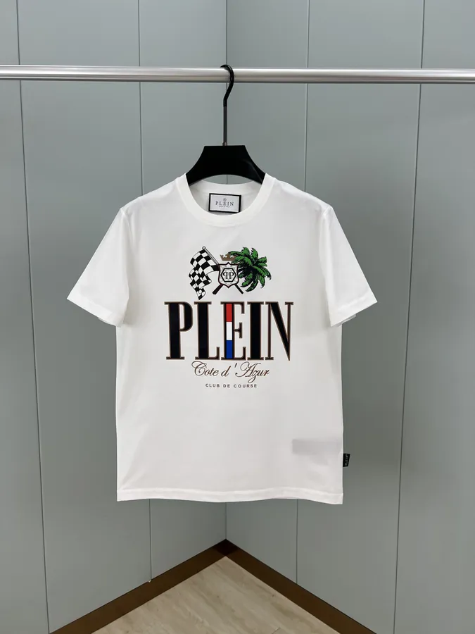 PHILIPP PLEIN 25 Spring Summer New Mens Côte d'Azur Digital Print Logo T Shirt