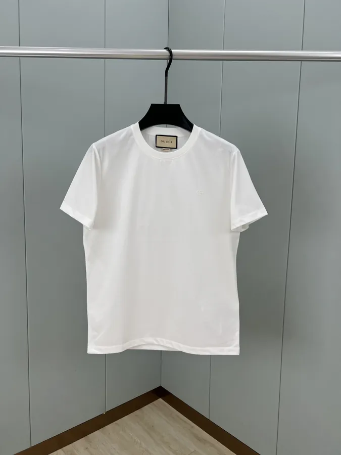 Embroidered Logo Cotton Short Sleeve T Shirt, ZG Style