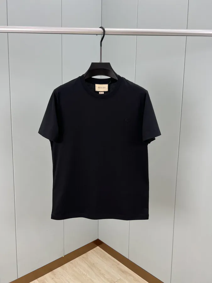Embroidered Logo Cotton Short Sleeve T shirt, ZG Style