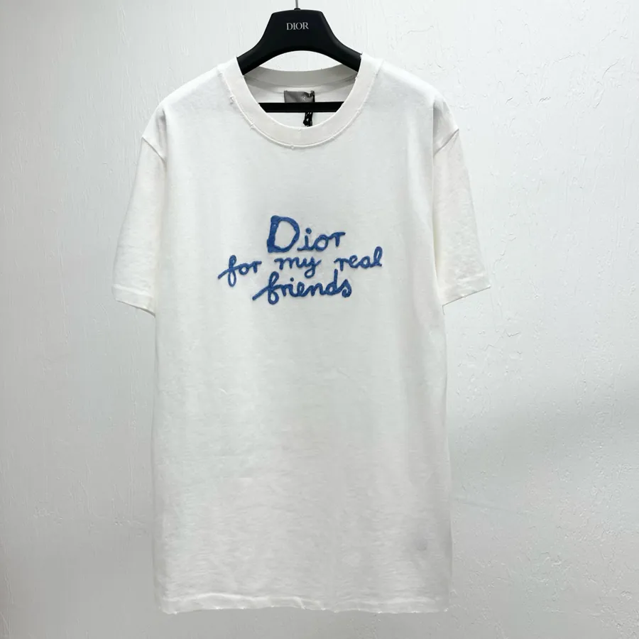 D1or AND HYLTON NEL Embroidered Short Sleeve T Shirt